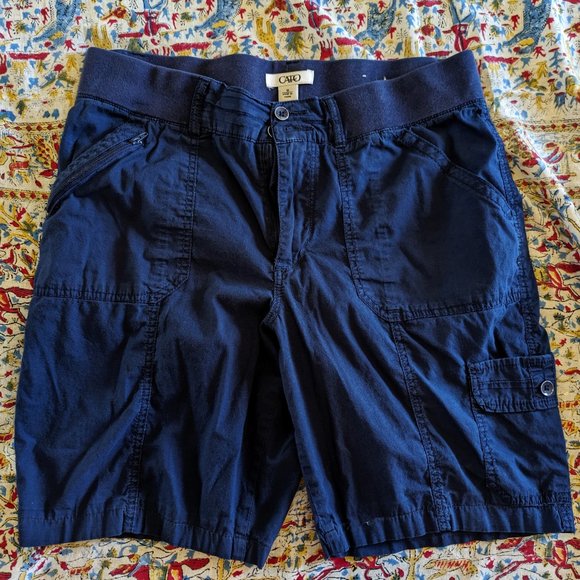 Cato - women’s navy blue cotton shorts Sz 10 - Picture 1 of 9
